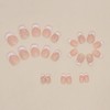 White French Tip Press on Nails Extra Short Ballet False