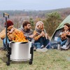 FEBTECH - 22" Portable Firepit Trolley Stand with Telescopic Handle