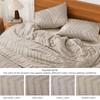 Litanika Comforter Oversized King Size Set Khaki, 3 Pieces Chevron