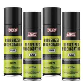 LAUCO Rubberized Undercoating Black Aerosol Spray Paint Can 15oz - Pack of 4