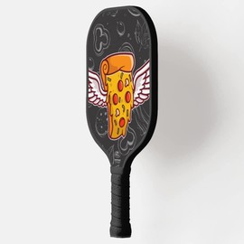 TigerTail Sports Pizza Angel Colorful Design Pickleball Paddle, USA Pickleball Approved, Black Trim