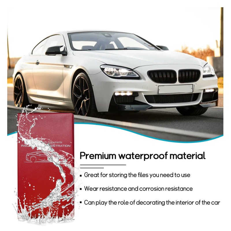 Dickno Car Registration and Insurance Holder, 10.39''×9.56'' Essential Auto Card