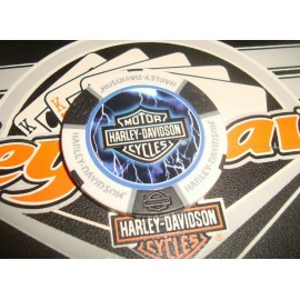 Harley Davidson Lightning STRIKE $1 Poker Chip Golf Ball Marker Card Guard  NEW