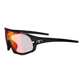 Tifosi Optics Sledge Sunglasses (Matte Black, Clarion Red Fototec)