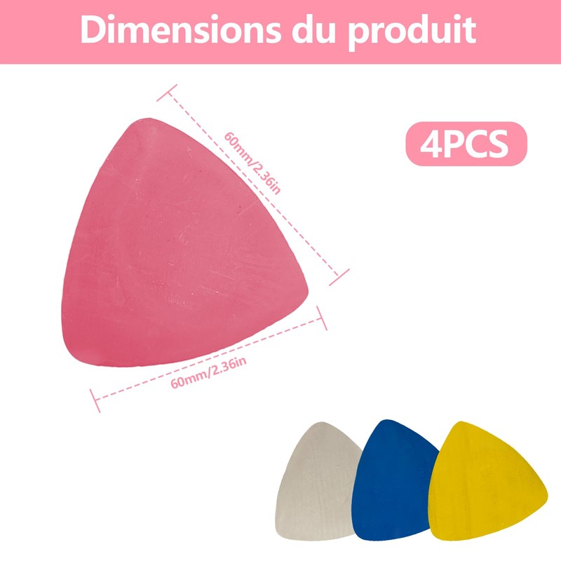 Zeeorymn Tailors Chalk,Fabric Chalk Pieces of 4 Colours,Sewing Chalk Suitable