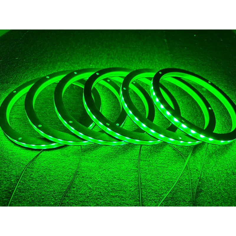 NA 6PCS 6.5" Car LED Speaker Ring Light Kit Dream