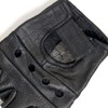 Hot Leathers Fingerless Leather Gloves (Black, X-Large)