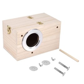 Pet Bird Breeding Box, Bird Breeding Box, Bird House Nesting House, Parakeet Nesting Box, Bird House Pet Accessories, Made of Wood, for Parakeets, Parrots (25 x 13 x 13 cm)