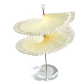 Pro Spiral Fan Shape Display Stand Holder with 120 Pcs False Nail Tips Stick for Nail Art Gel and Polish Color Chart Book, Natural Color