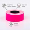 (6 Rollen) Pink 21 x 12 mm farbiger Papieraufkleber Preis