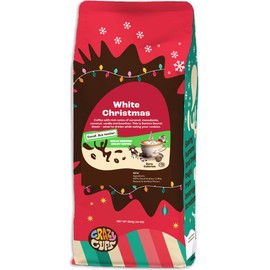 Crazy Cups Flavored Ground Decaf Christmas Coffee, Decaffeinated White Christmas Coffee in 10 oz Bag, For Brewing Flavored Hot or Iced Coffee, (Pack of 1)
