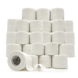 OVIK Health PowerFlex – Self-Adhering Sports Wrap for Injury Prevention & Post-Injury Stability – Medical-Grade, Sweat & Water Resistant First Aid Wrap for Athletes - White, 2 inch, 24 Rolls