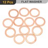 uxcell M16 Flat Washer, 12 Pcs Copper Ring Flat Washers