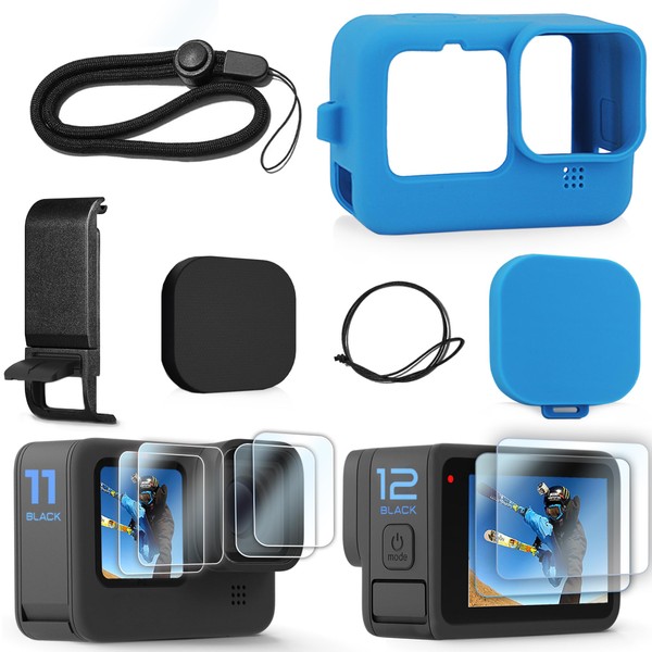 FitStill Blau Silikonhülle für Go Pro Hero12 /Hero11 /Hero 10