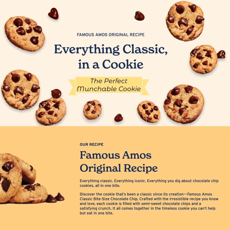 PRIME GRADE Famous Amos Chocolate Chip Cookies, 42ct of 2oz