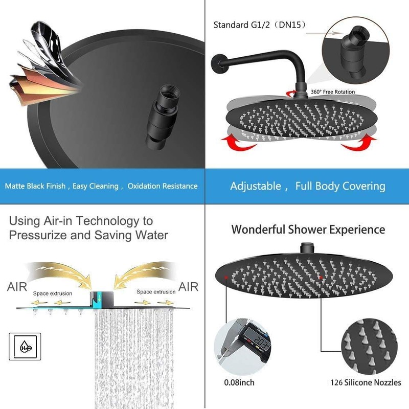 NearMoon Rain Shower Head, Ultra-Thin Design-Pressure Boosting, Awesome Some Experience,