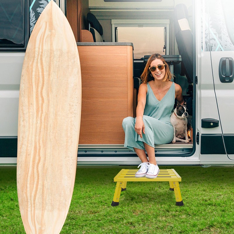 Marudina Large Platform RV Step with Cloth Cover and Anti-Slip