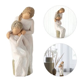 Willow Tree Loving My Mother Resin Statue Love Figurine Home Decor Sculpture for Bedroom Living Room (Size:4*6*11cm)