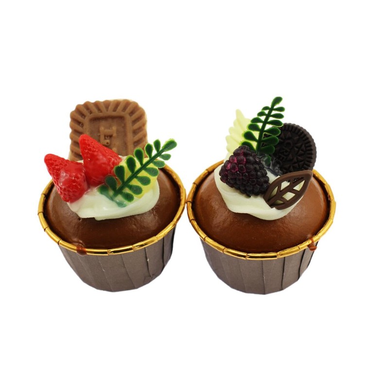 Speed mao Real-Like Cute Cupcake Food Sample Food Model 6-Piece