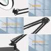 HASTHIP® 10X Magnifying LED Desk Lamp, USB-Powered Dimmable Ring Light