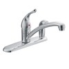 Moen Chateau Chrome One-Handle Low-Arc Kitchen Faucet with Side Sprayer