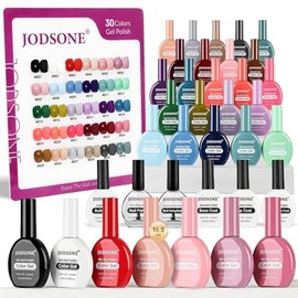 JODSONE 30 Colors Gel Nail Polish Set Same Color Same Bottles 6 PCS of Functional Gel Polish