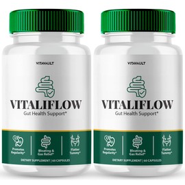 Vitaliflow Capsules, Vitaliflow Priobiotic Supplement Pills, Vitaliflow Gut Health Support, Vital Flow - Maximum Strength, Vitaliflow All Natural Advanced Formula, Vital Flow Reviews (2 Pack)