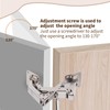 2pcs 170 Degree Hydraulic Cabinet Door Hinges, Adjustable Lazy Susan