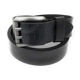 Men's Genuine Leather Belt I Belt for Men and Women I 4 cm Wide, black