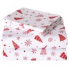 CAROMIO Christmas Sheets Twin, 100% Cotton Flannel Printed Bed Sheet