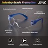28 Pack Safety Glasses BLUE Frame (Bulk Pack of 24+4)