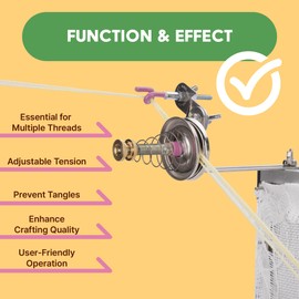 And-et Tangle Tamer - Master Tufting with The Ultimate Anti-Tangle Yarn Kit! | Complete Set: Cloth Frame, Rug Yarn | Precision Tufting Gun Accessories | Perfect for Tufting and Pro Carpet Making