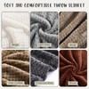 Buryeah Buryeah 6 Pcs Flannel Soft Throw Blanket Bulk Waffle