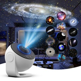 JZZB Proyector de Galaxias y Estrellas,Proyector De Galaxia Planetario con 12 Galaxia Diferentes y Nebulosas,Luz Nocturna Estrellas Luces del Cielo Estrellado Para Fiesta Habitación Hogar Decoración