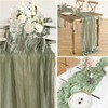 Cheesecloth Table Runner, Pack of 6 Sage Green Cheesecloth Table