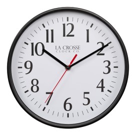 La Crosse 404-3025B 10-inch Basics Quartz Analog Wall Clock - Black