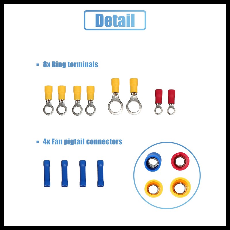 Hihaha 2 Electric Fan Relay Kit with Temperature Switc 185