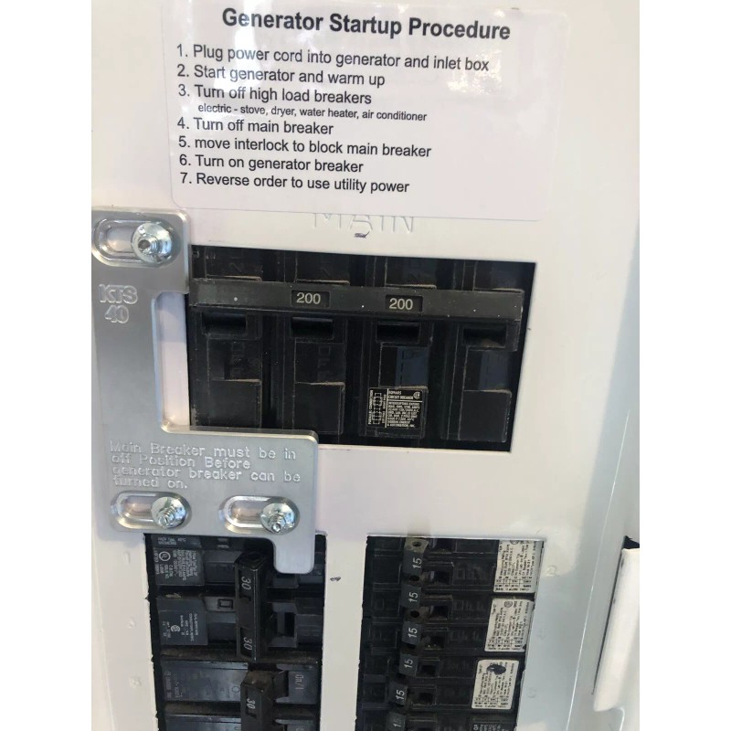 Wired Rite KTS-40 Generator interlock kit for Siemens /Murray/ITE 150