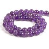 Nancybeads 45pcs 8mm Natural Lt. Amethyst Gemstone Round Spacer Loose