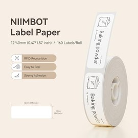 NIIMBOT Cinta de etiquetadora térmica directa D11 para impresora de inyección de tinta en blanco
