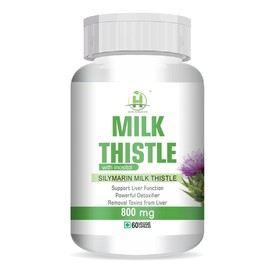  Just for The Health of it Milk Thistle Support Liver| Supplement for Men & Women Veg (60 Capsules)