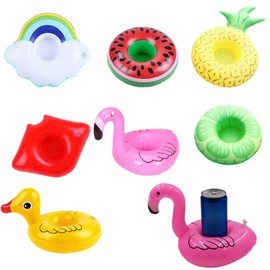 dinghaole 7 PCS Inflatable Pool Drink Holders - Floating Cup Floats for Hot Tub & Pool Accessories