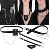 50pcs Gun Black Swivel Snap Hooks with Split Key Rings