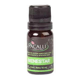 Aceite Esencial Bienestar PACALLI · Mezcla Pura de Bergamota, Naranja y Lavanda · 10 ml