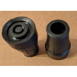 Harvy 1/2" Heavy Duty Black Rubber Replacement Cane Tip. (2 Pack) …