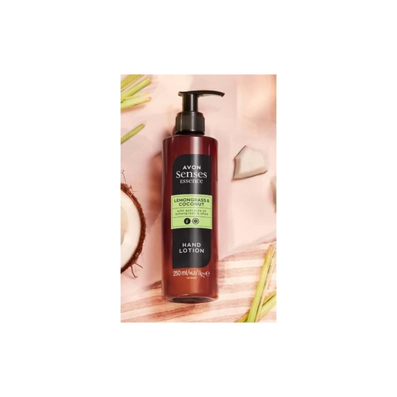 New Larger Size - Avon Senses Essence Lemongrass & Coconut