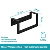 WEISSENSTEIN Handtuchstange Klein Schwarz - Edelstahl ohne Bohren 22cm -