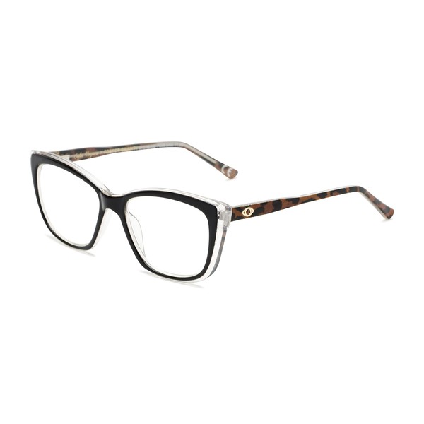 Sofia Vergara x Foster Grant women's Gloria Blue Light Multi Focusâ„¢ Glasses Reading Glasses, Black Leopard, 51mm US