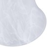 4 Pack Ceiling Fan Light Covers, White Alabaster Transitional Style