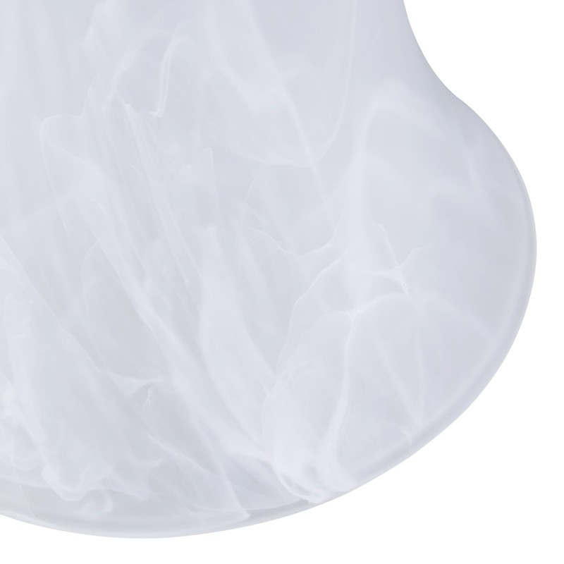 4 Pack Ceiling Fan Light Covers, White Alabaster Transitional Style